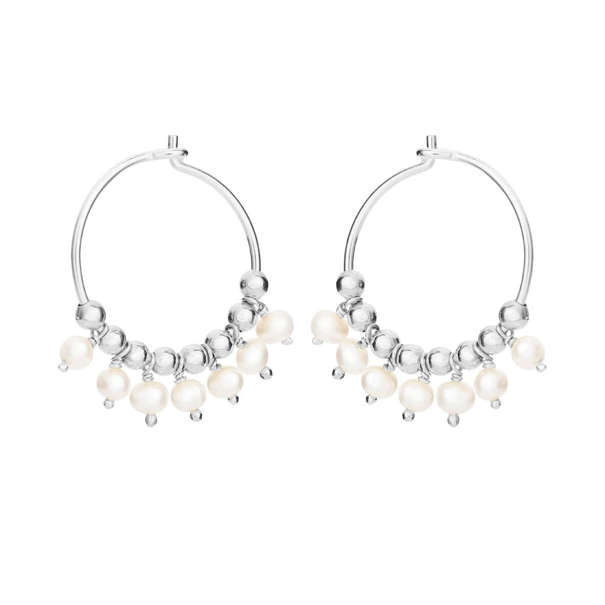 Susanne Friis Bjørner Creol Sterling Sølv Øreringe med Perler