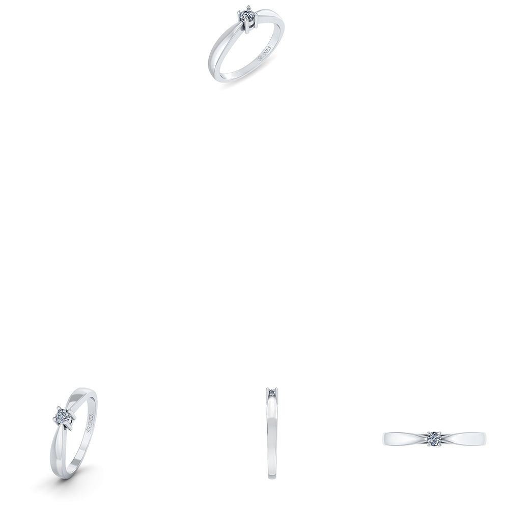 14KT.HV.RING 0,07CT W.SI