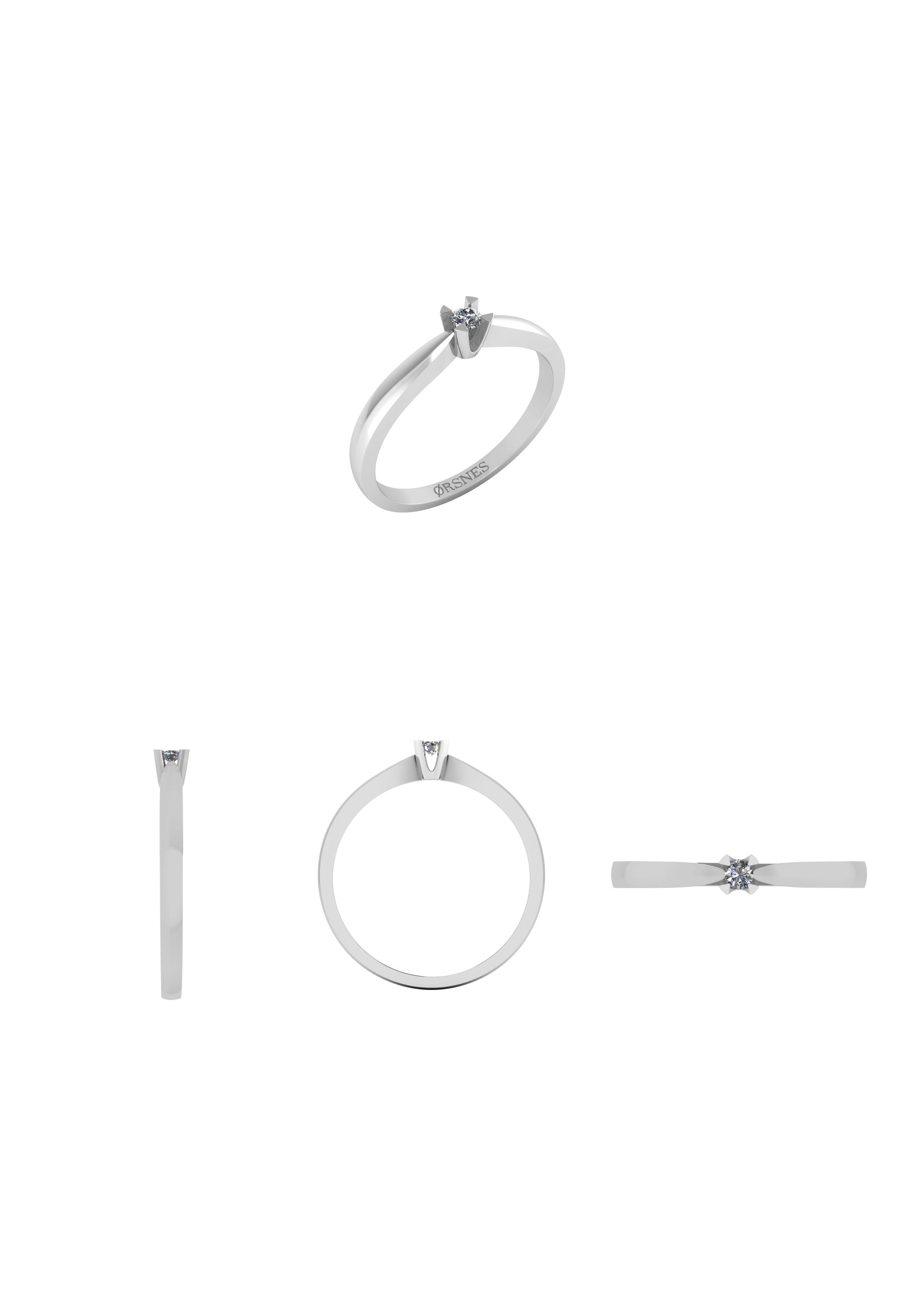 14KT HV.RING DIA 0,05 W.SI