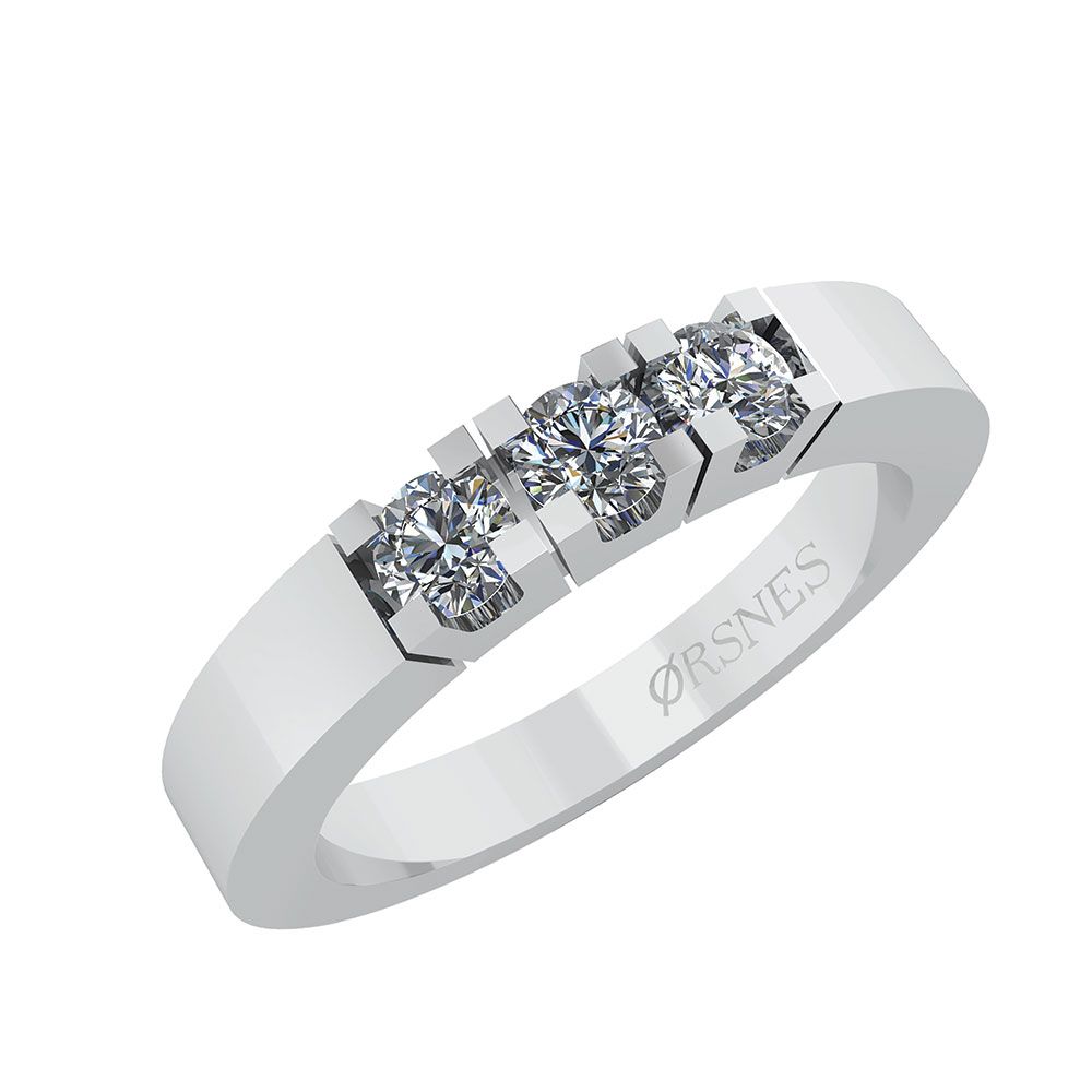 14KT.HV RING DIA 0,30 TW.SI