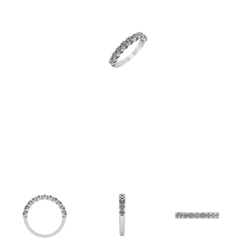 HENRIK ØRSNES DESIGN 14 Karat Hvidguld Ring med Diamanter 0,66 Carat W/SI