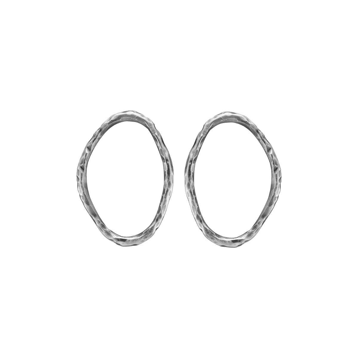 By Birdie Ears Onassis Oval Silver Øreringe i Sterling Sølv