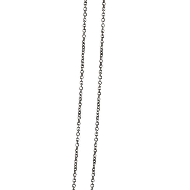 ANCHOR CHAIN 0,4 SILVER - 90 CM - BLACK RHOD.