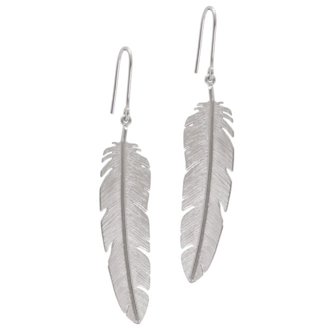 FEATHER EAR HOOK LARGE - RHOD.