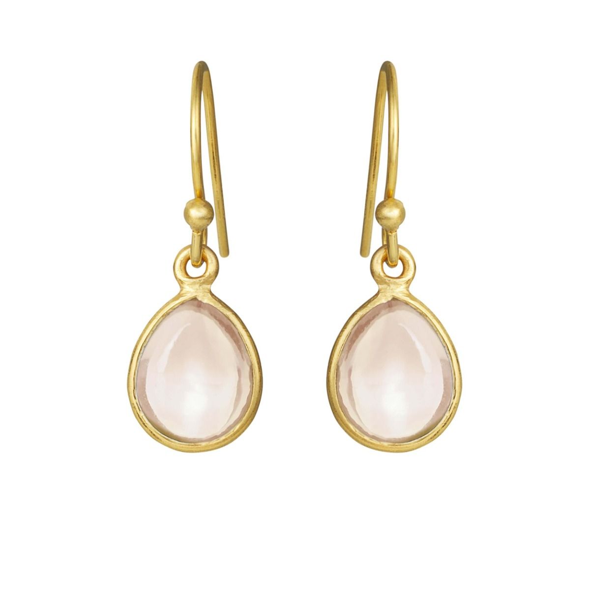 Susanne Friis Bjørner Dråbeformet øreringe i forgyldt 925 sterling sølv 5249-2-230