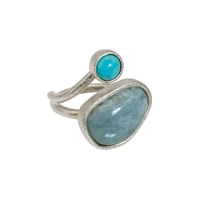 KOLO RING AQUAMARIN 6MM TURKIS