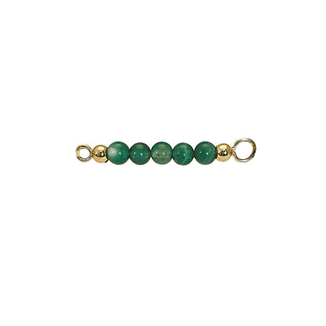 GREEN AGATE TOP FOR MULTI - GOLDPLATED