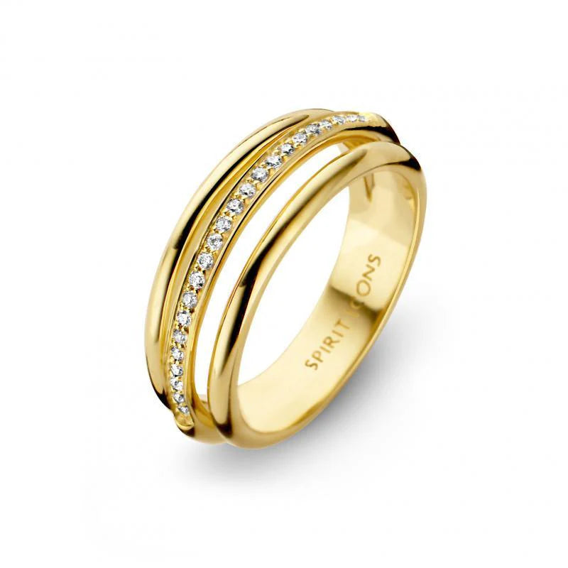 S.ICON 14KT.RING 0,115CT ARCH