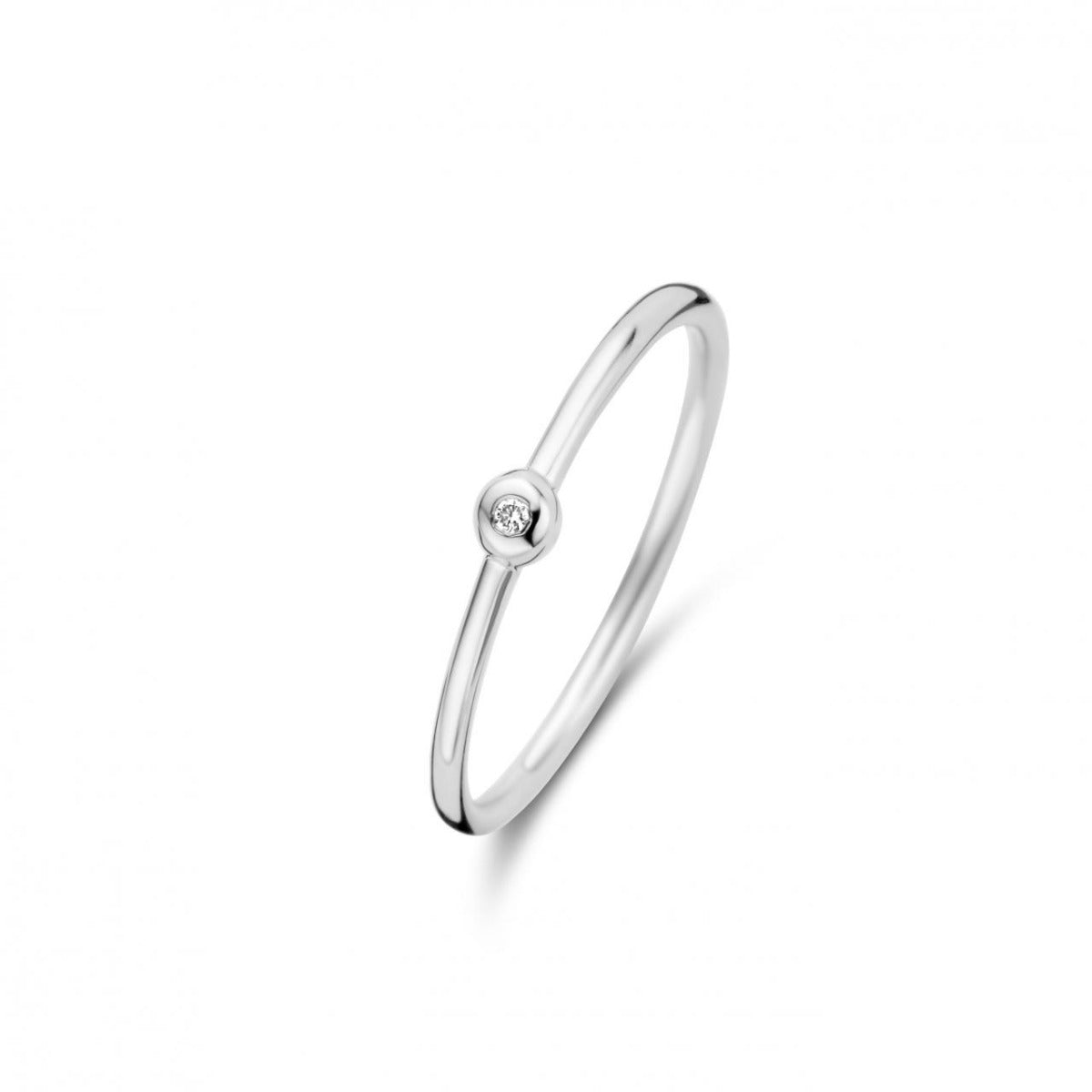 Spirit Icons Belle Ring i 14 Karat Hvidguld med Brillant 0,01 Carat