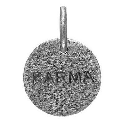 SØLV VEDHÆNG KARMA SORT RHOD