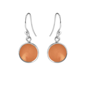 Susanne Friis Bjørner Øreringe i Sterling Sølv med Peach Månesten