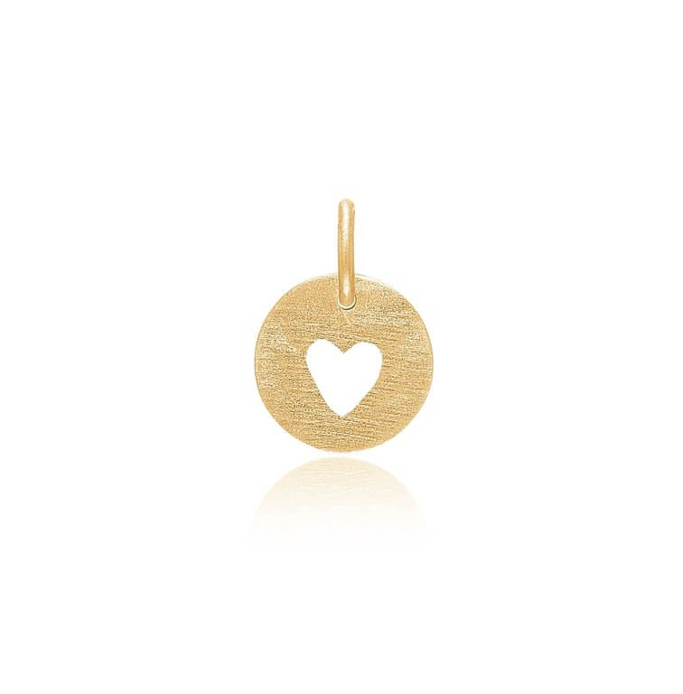 Frk Lisberg Heart Forgyldt Sølv Vedhæng 5786-FG