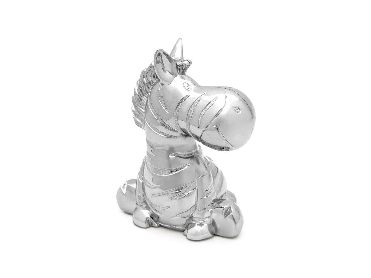 SPAREBØSSE ZEBRA, SØLVFARVET