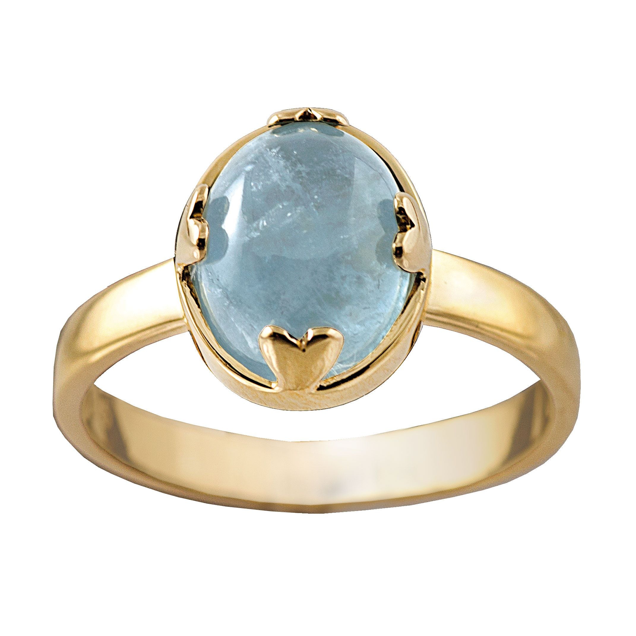 14KT.RING AQUAMARINE