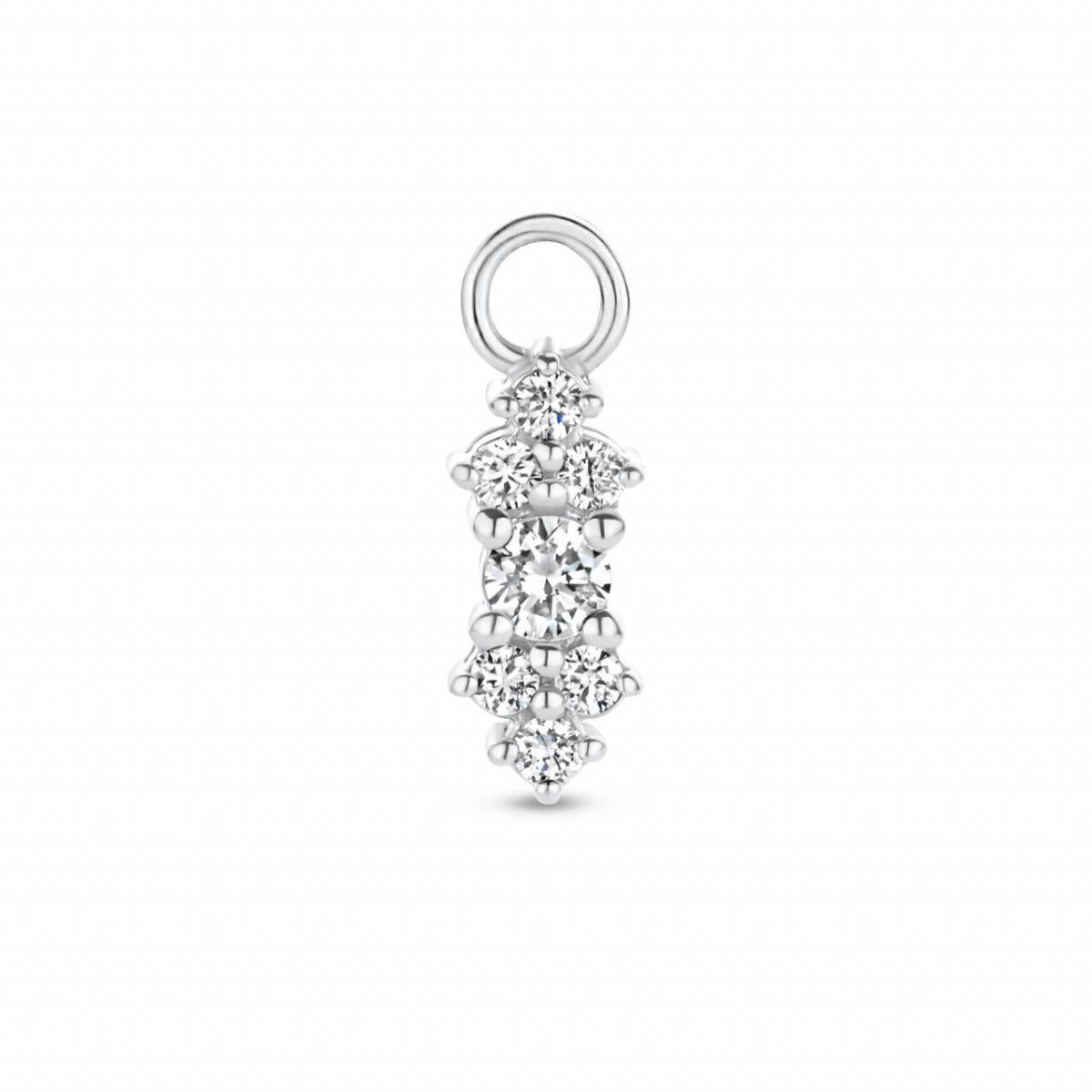 Spirit Icons Vida Drop Vedhæng Til Ørering i 14 Karat Hvidguld med Brillanter 0,11 Carat W/VS