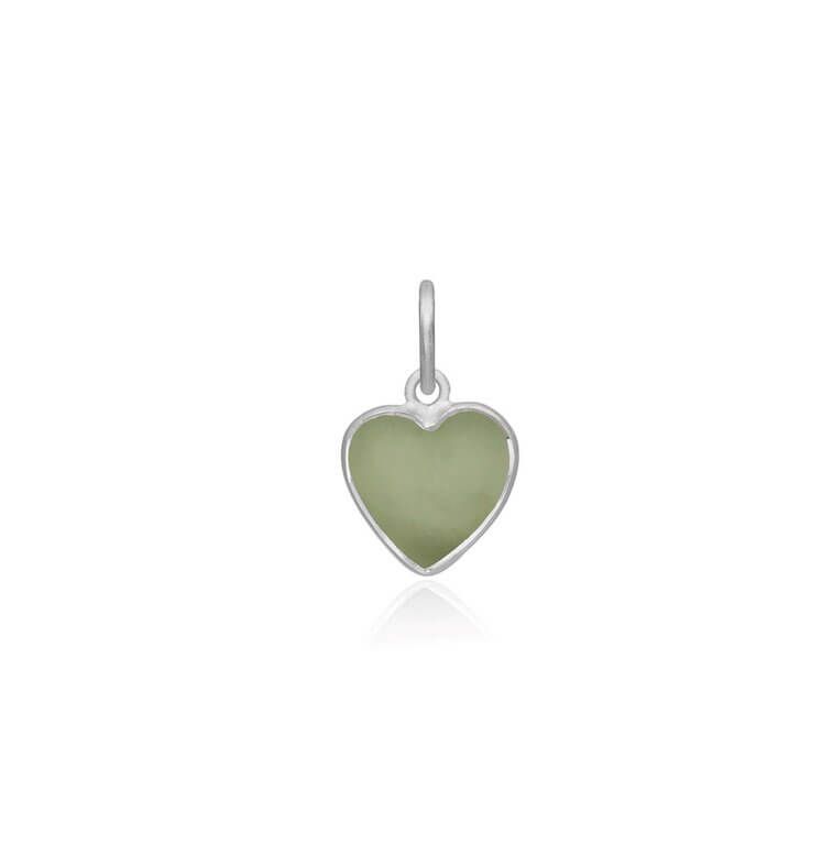 FRK LISBERG AYA HEART STERLING SØLV VEDHÆNG MED AQUA CALCEDON
