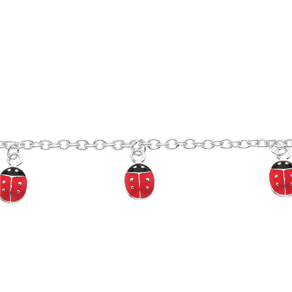 Scrouples Mariehøns Børnearmbånd i Sterling Sølv