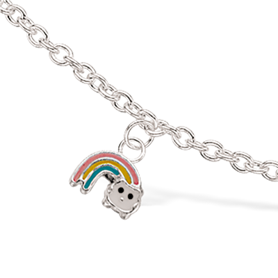 Scrouples Girls Regnbue Sterling Sølv Børnearmbånd