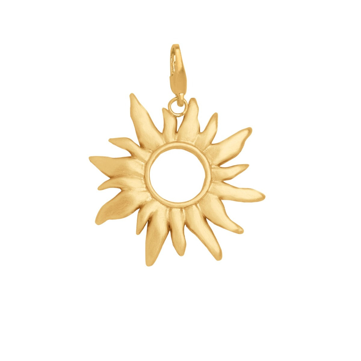 Sun Wild Pendant Large Forgyldt Sølv Vedhæng fra byBiehl