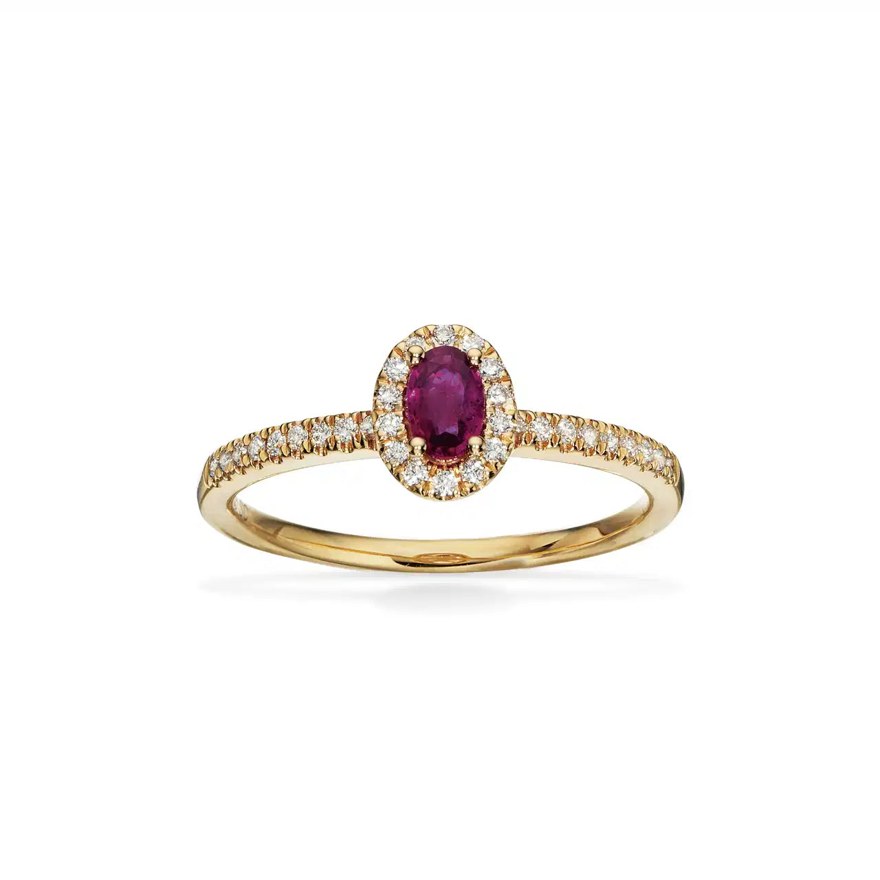 DIANA RING ROSET 0,18 H-W/SI-RUBIN14 KT
