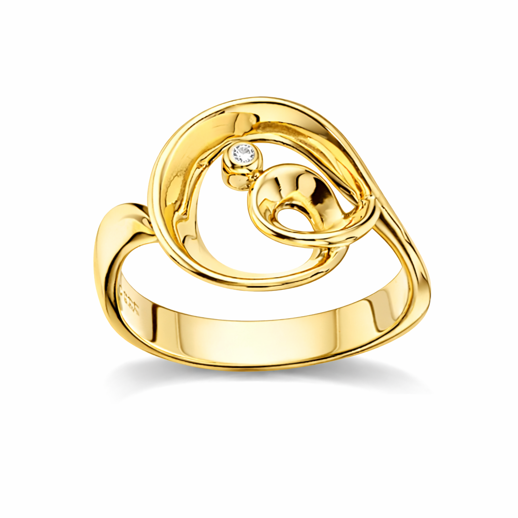 RING SYN. CUBIC ZIR. 8 KT. STR.55