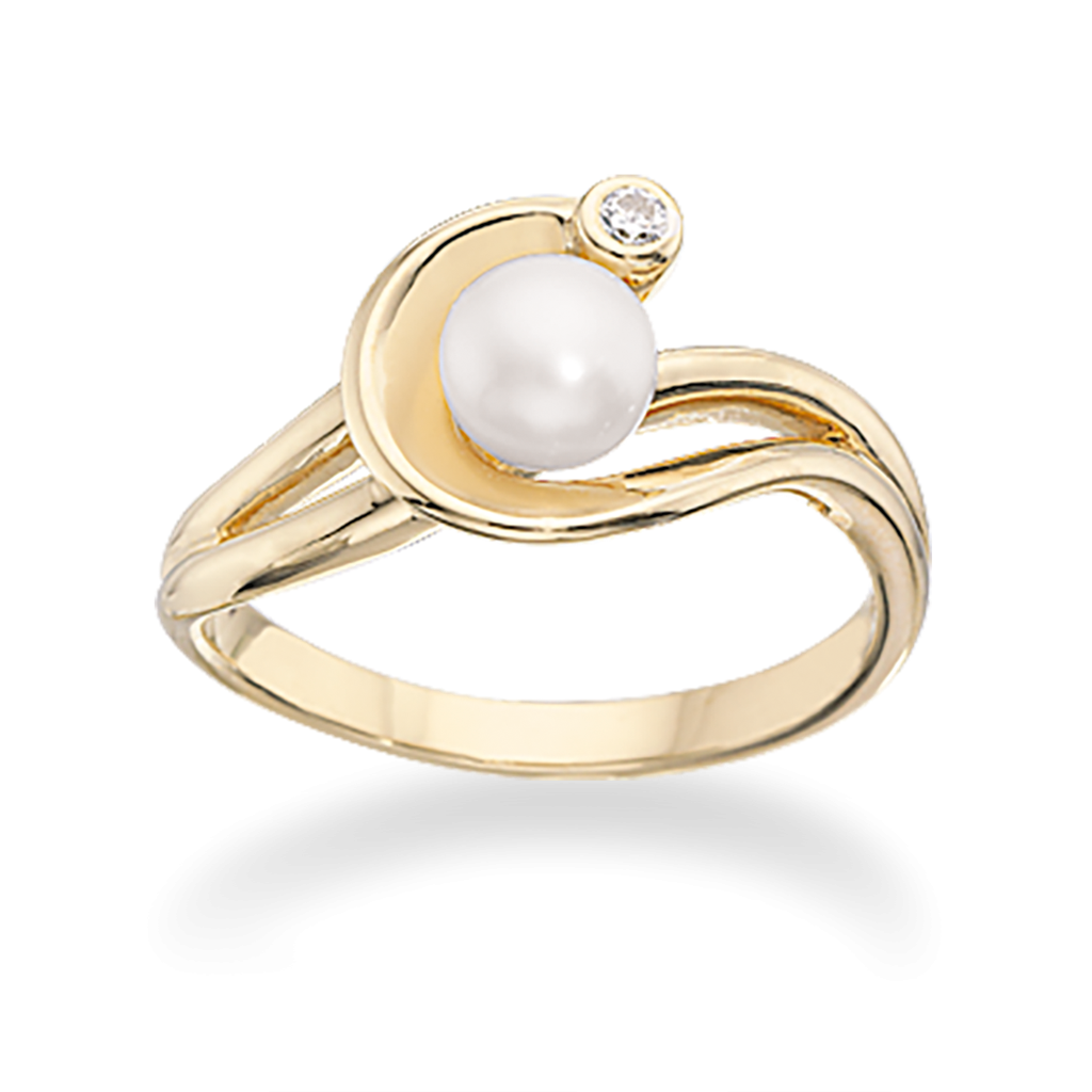 RING FKP./SYN. CUBIC ZIR. 8 KT.