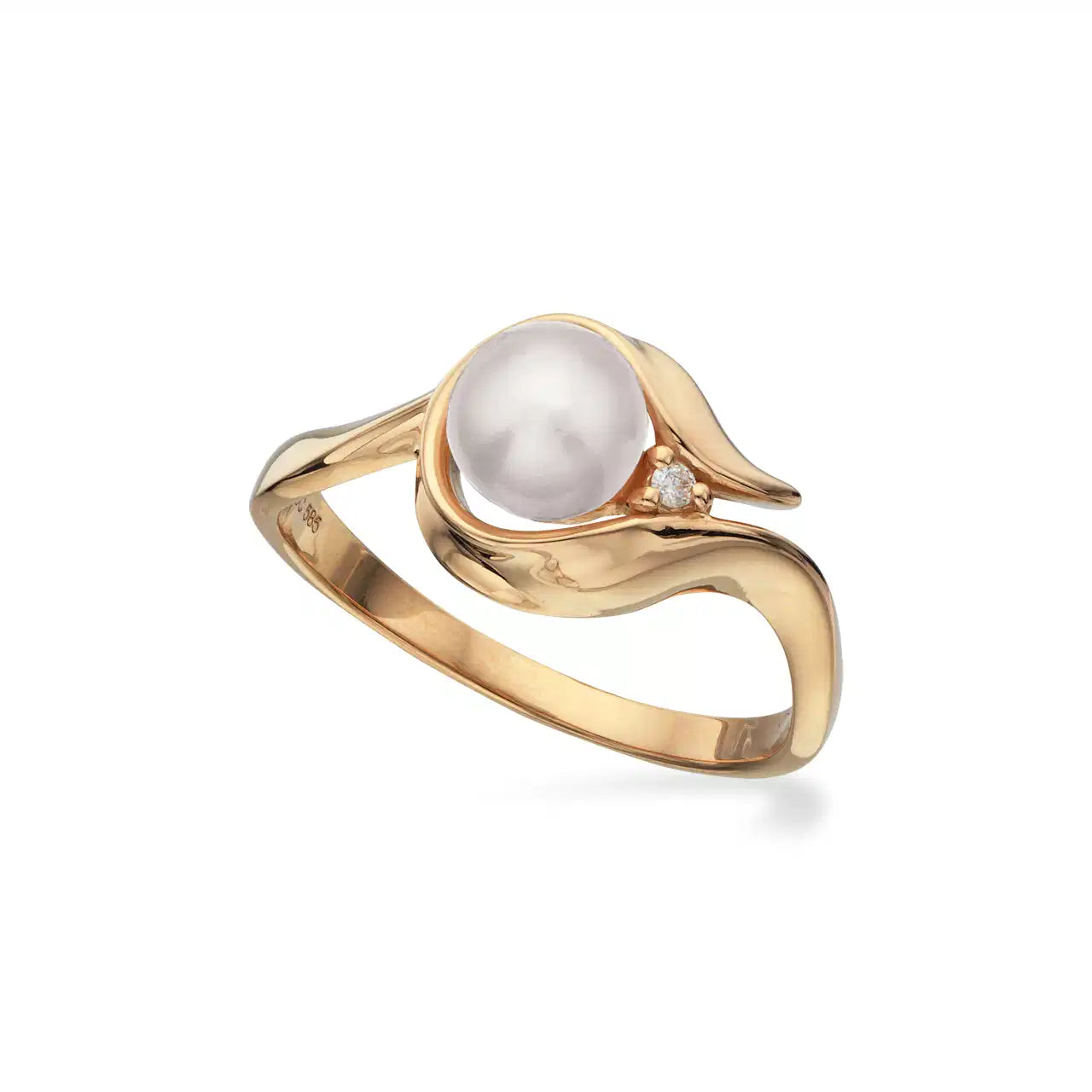 RING FKP. 0,015 H-W/SI 14 KT.