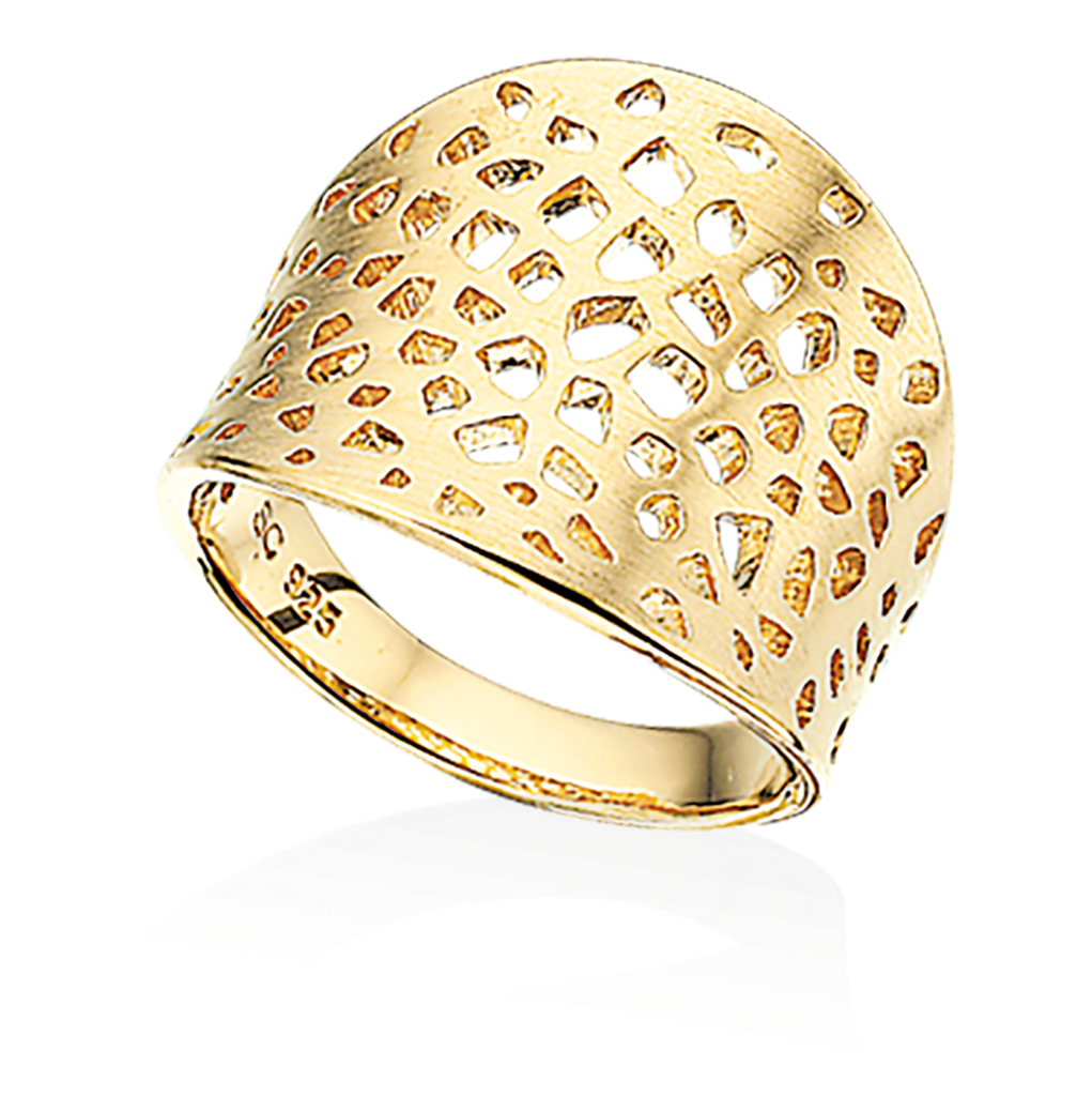 SCROUPLES FORGYLDT SØLV RING 713832