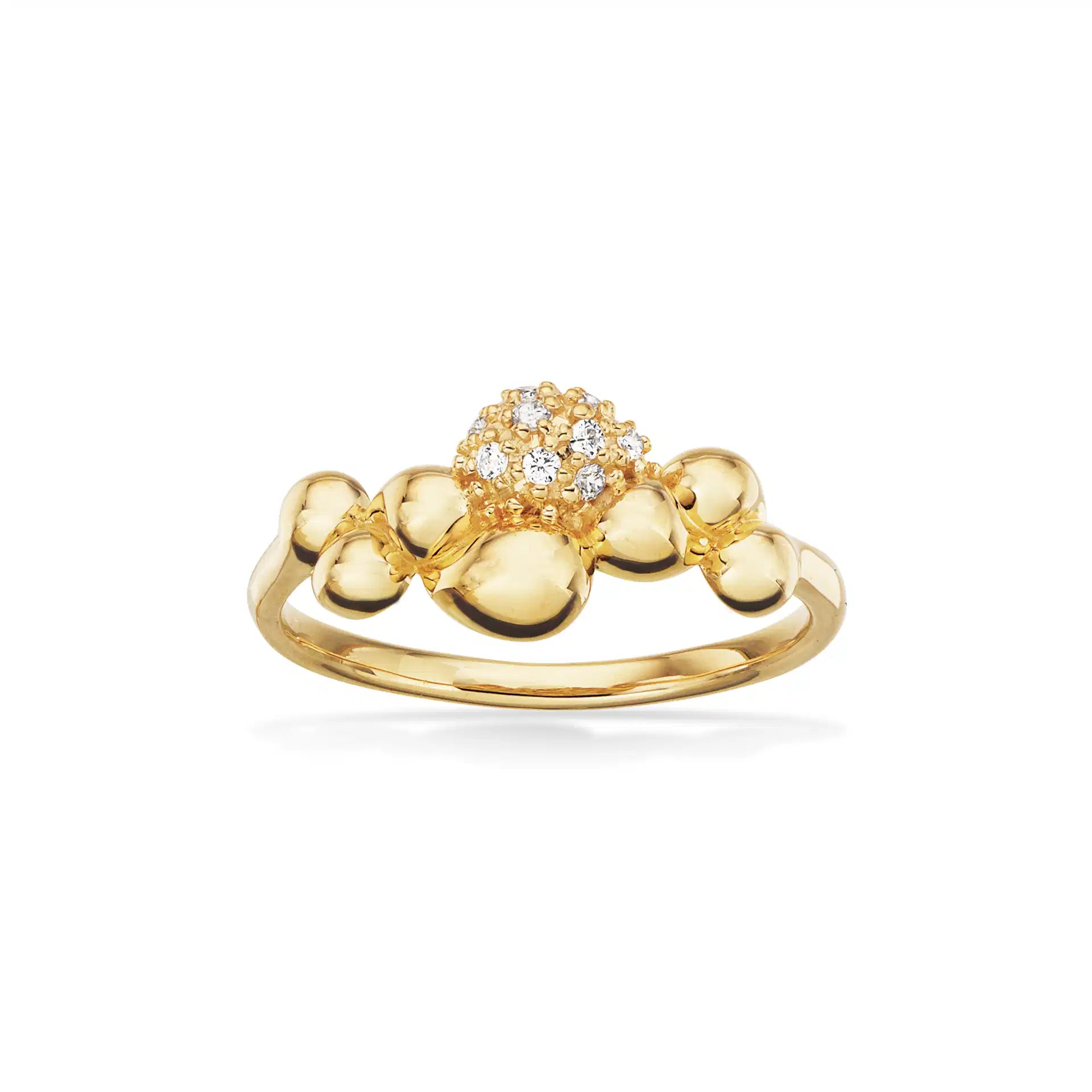 RING DRÅBER CUBIC ZIR. 8 KT.