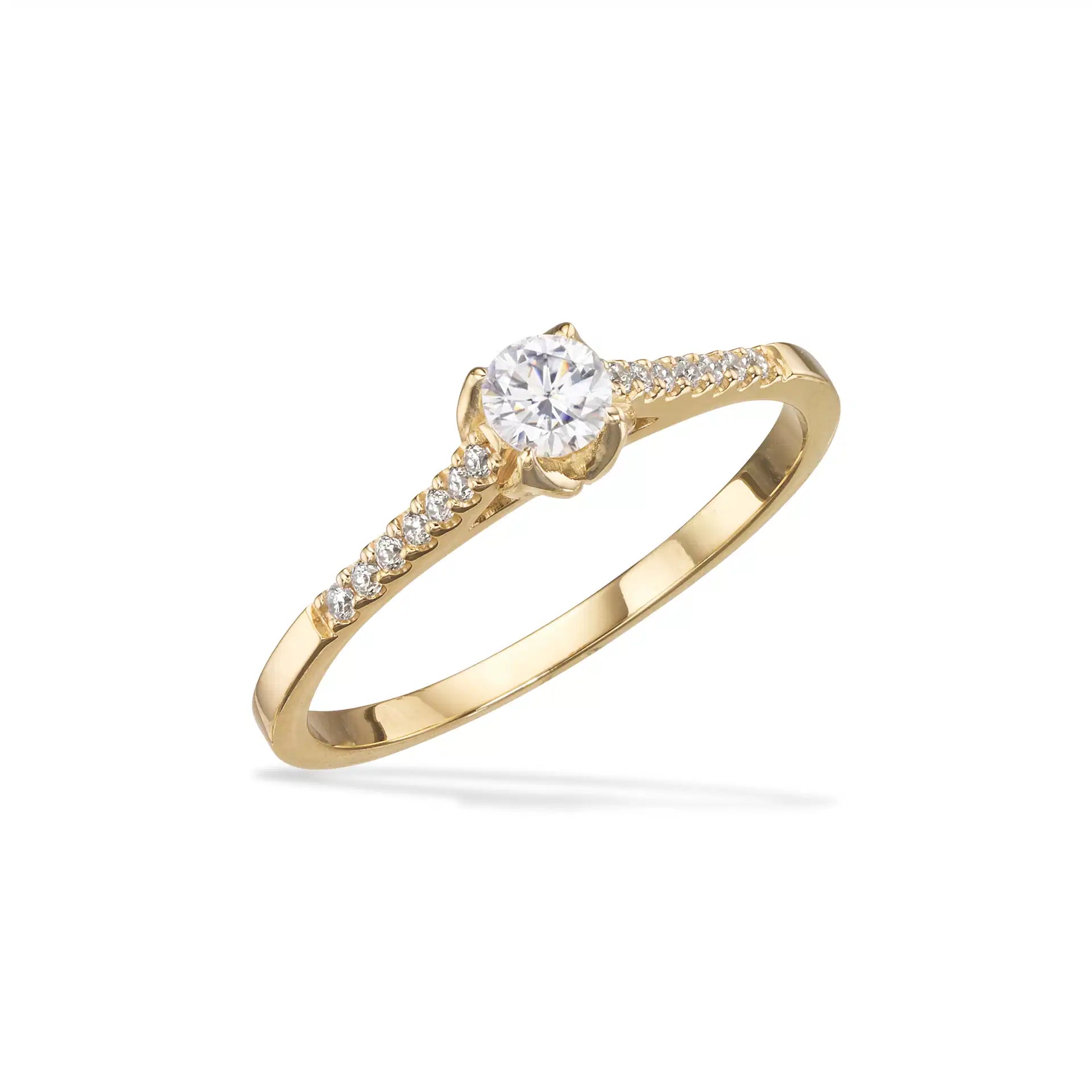 RING 4 GRAPPER CUBIC ZIR. 8 KT.