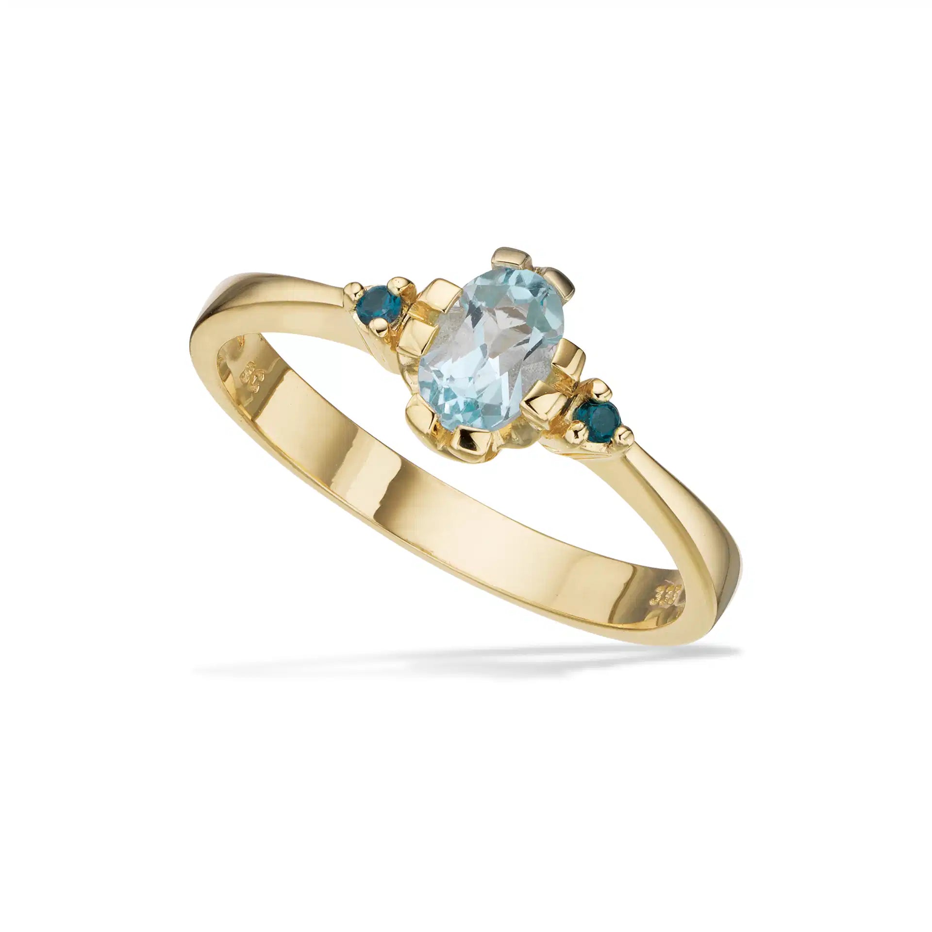 RING LONDONBLUE/SKYBLUE TOPAS 8 KT.