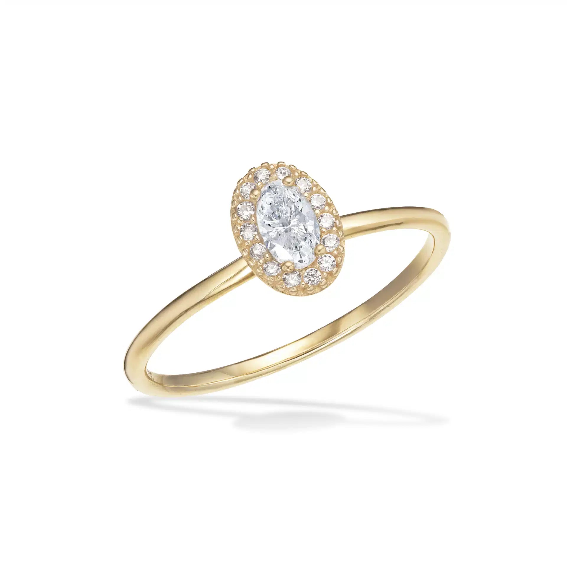 RING ROSET CUBIC ZIR. 8 KT.