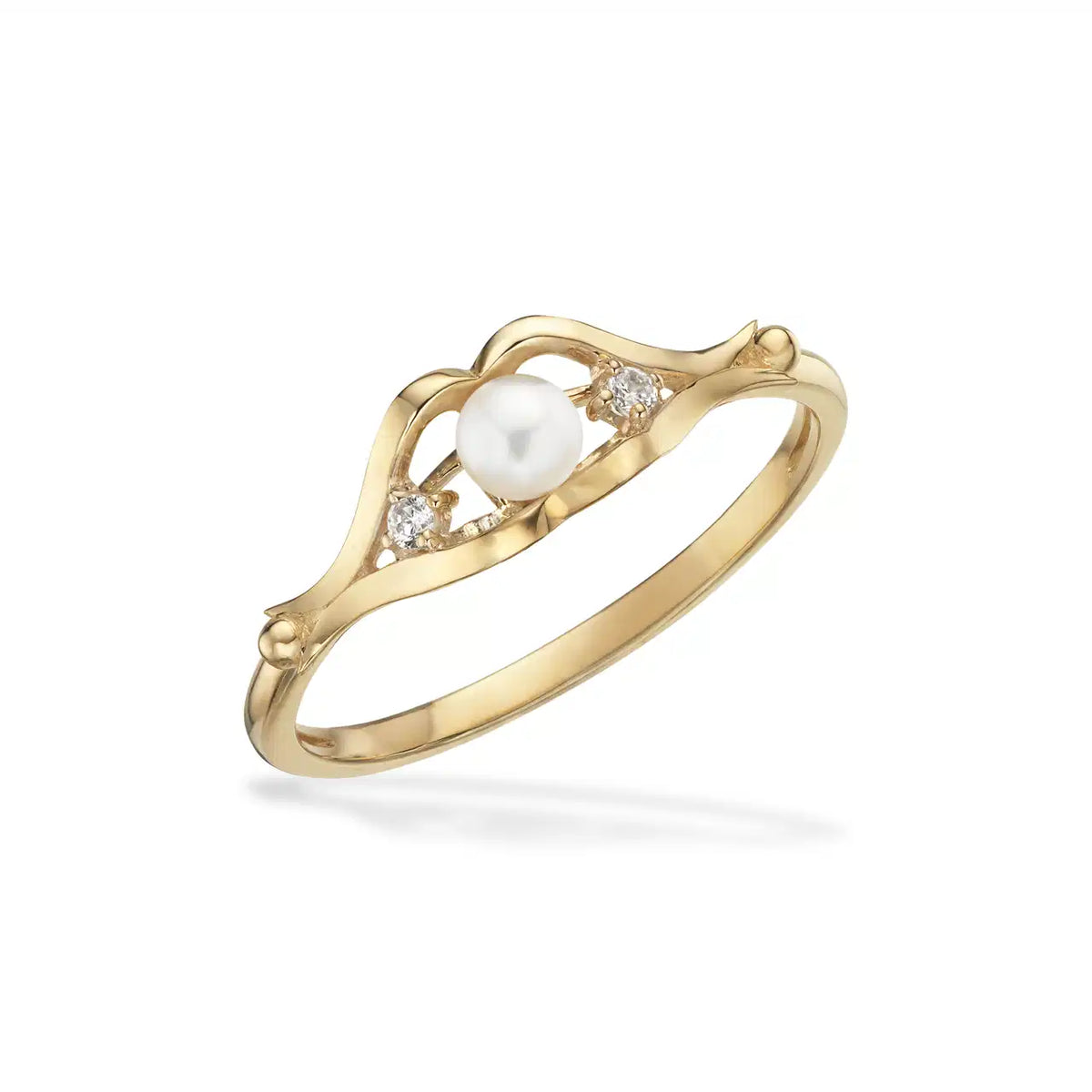 RING FKP./CUBIC ZIR. 8 KT.