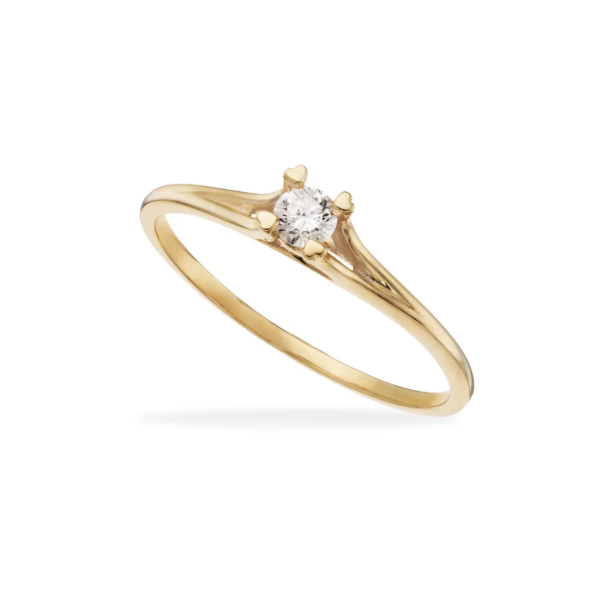 RING M. HJERTE GRABBER 0,10 H-W/P1 8 KT