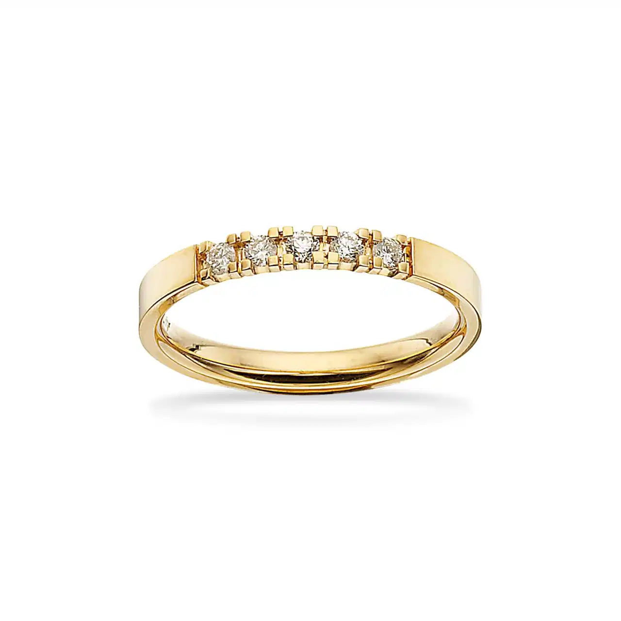 GRACE RING 14KT.RD 5X0,04 H-W/SI