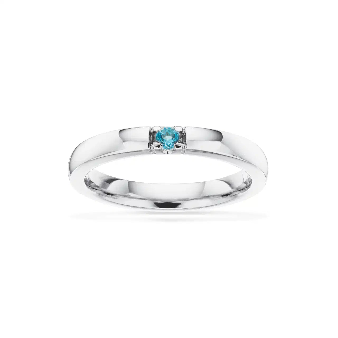 GRACE RING 14 KT. HV. 1X0,07 BLÅ TOPAS