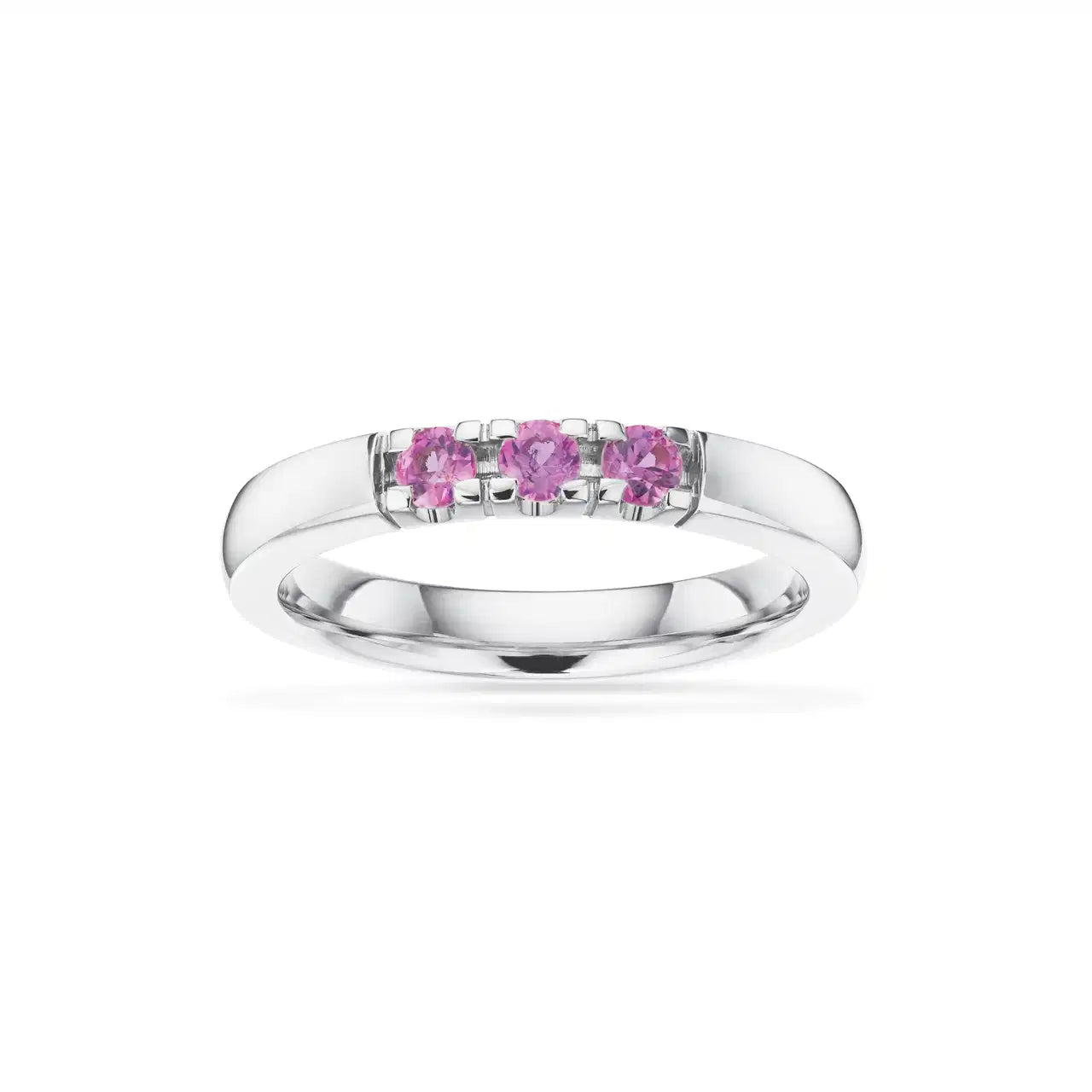 GRACE RING 14 KT. HV. 3X0,07 PINK SAFIR