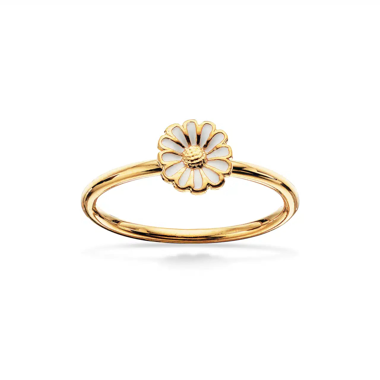 RING MARGUERIT LILLE 7,5 MM. SØLV-FG. HVID
