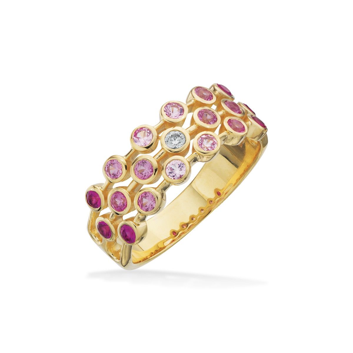 SOHO RING MULTICOLOR CUBIC ZIR. SØLV FG.