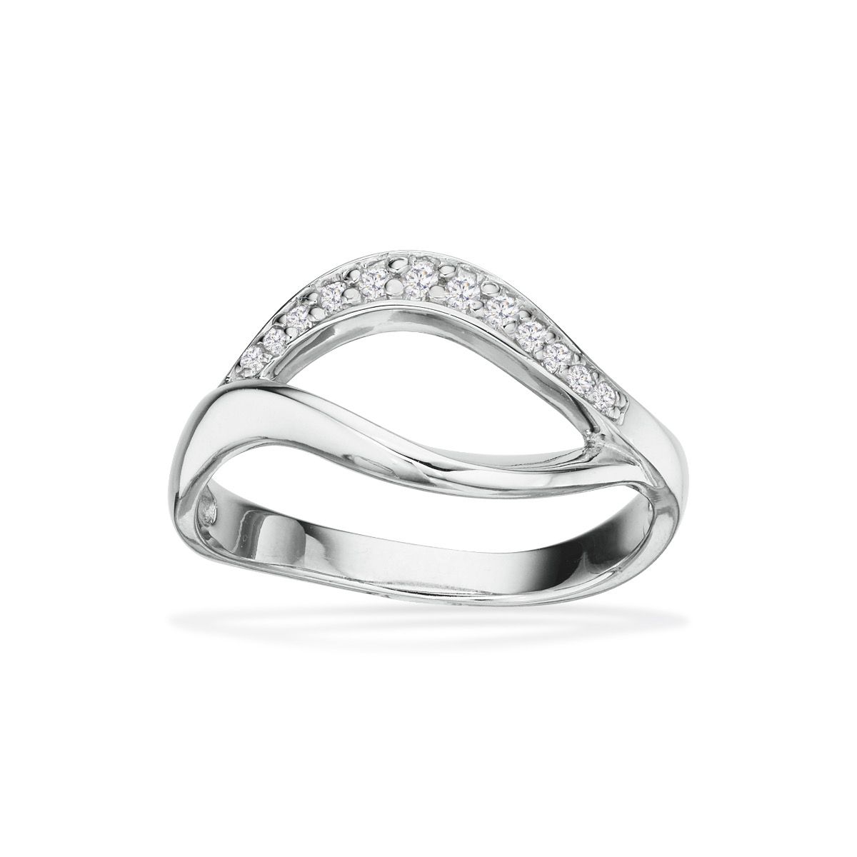 RING CUBIC ZIR. SØLV PT.