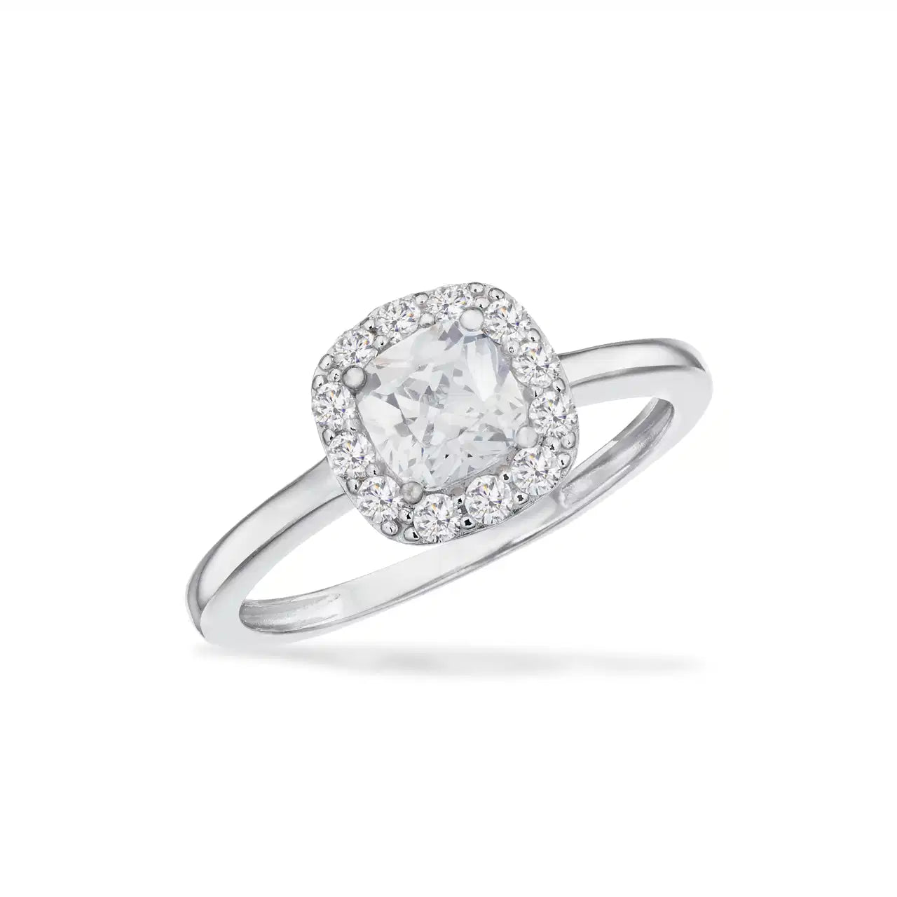 RING ROSET CUBIC ZIR. SØLV RH.