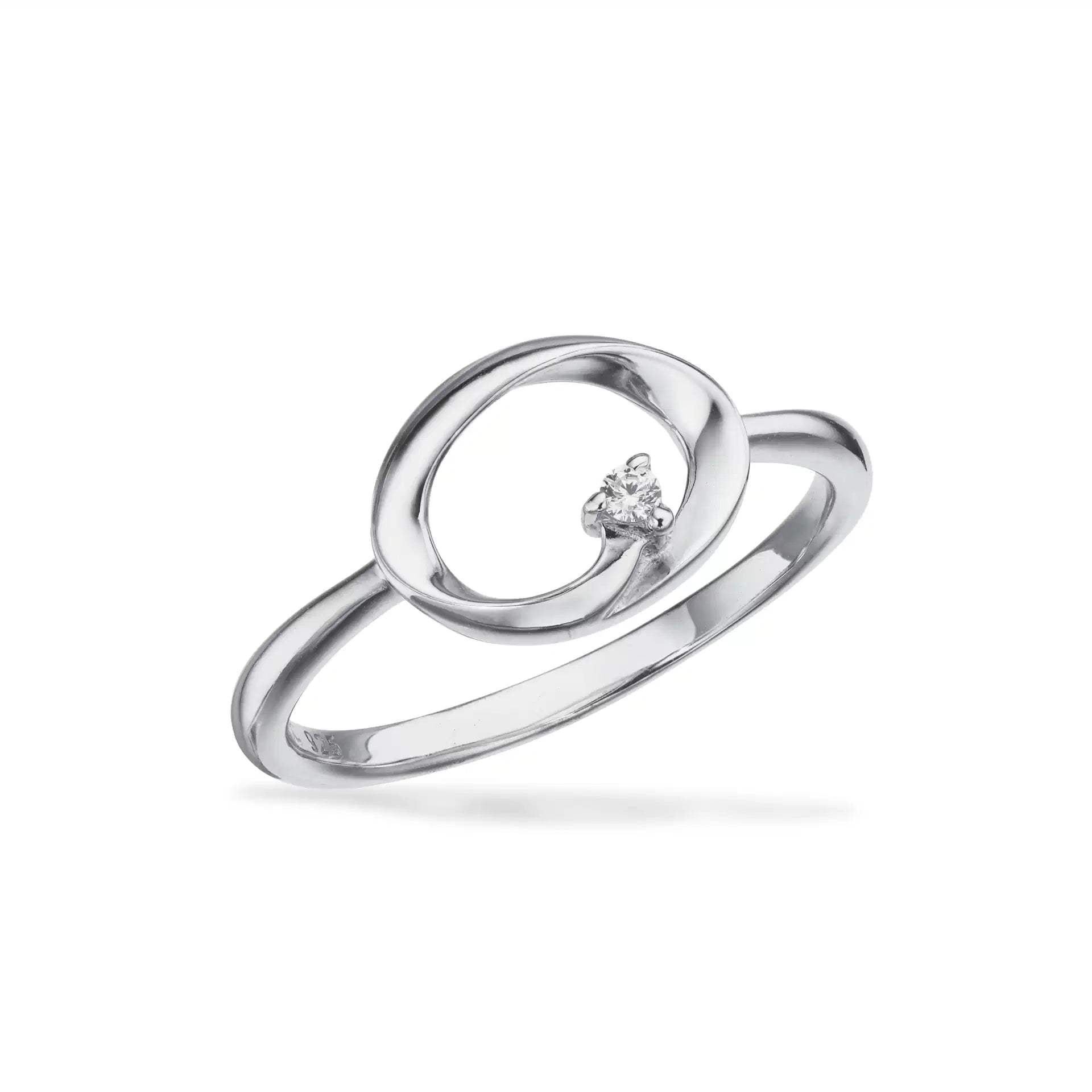 RING CUBIC ZIR. SØLV RH.