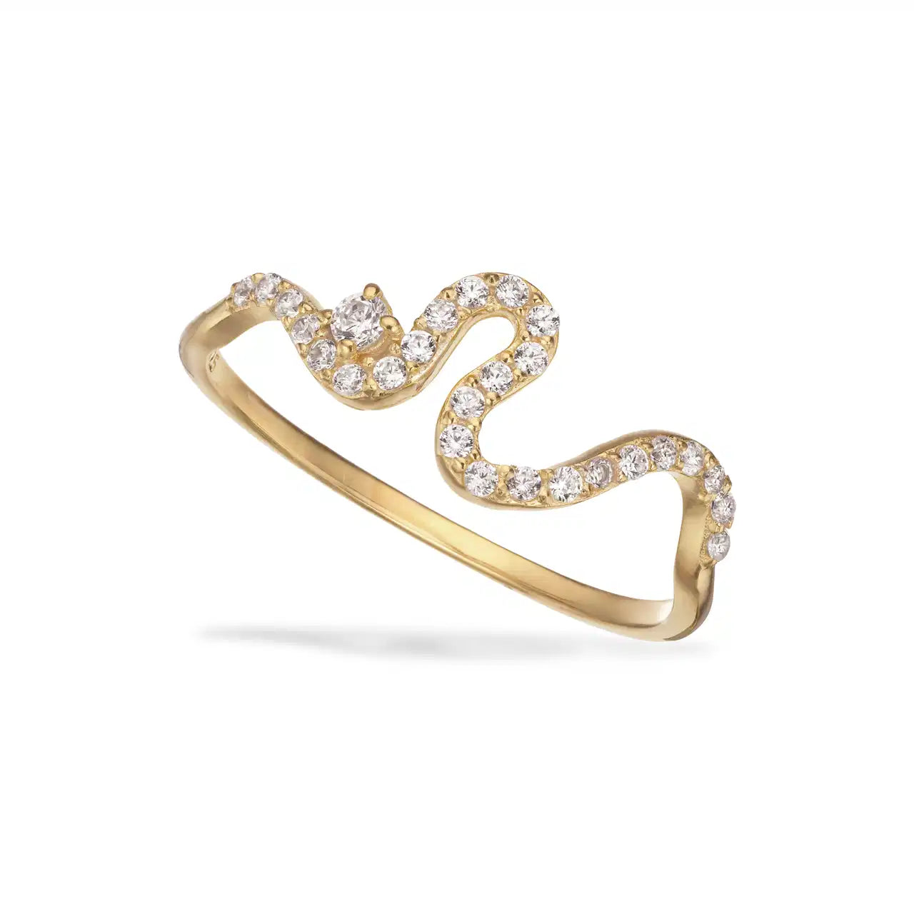 SOHO RING WAVE CUBIC ZIR. SØLV FG.