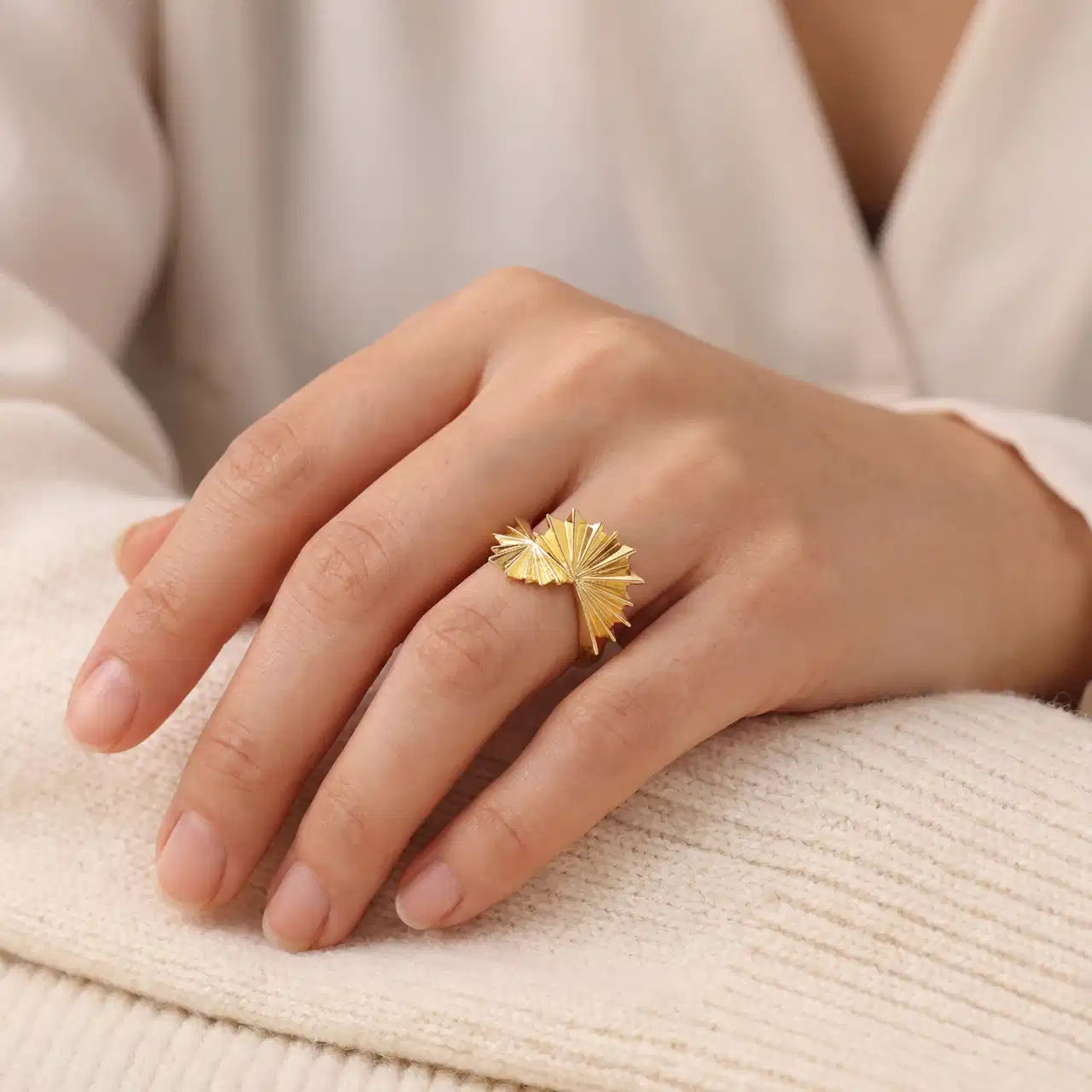 RING PLISSÉ SØLV FG.