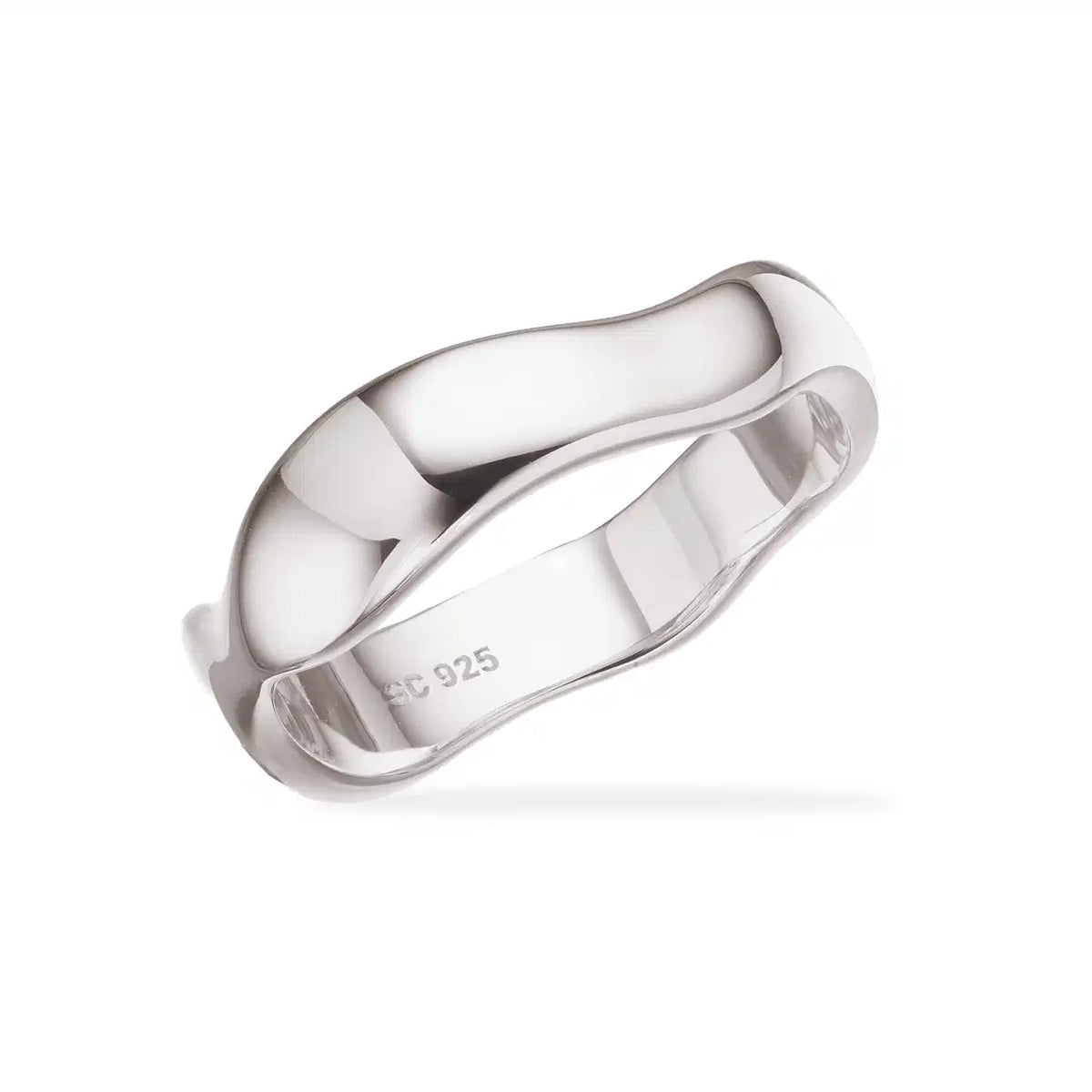 RING SØLV BØLGE