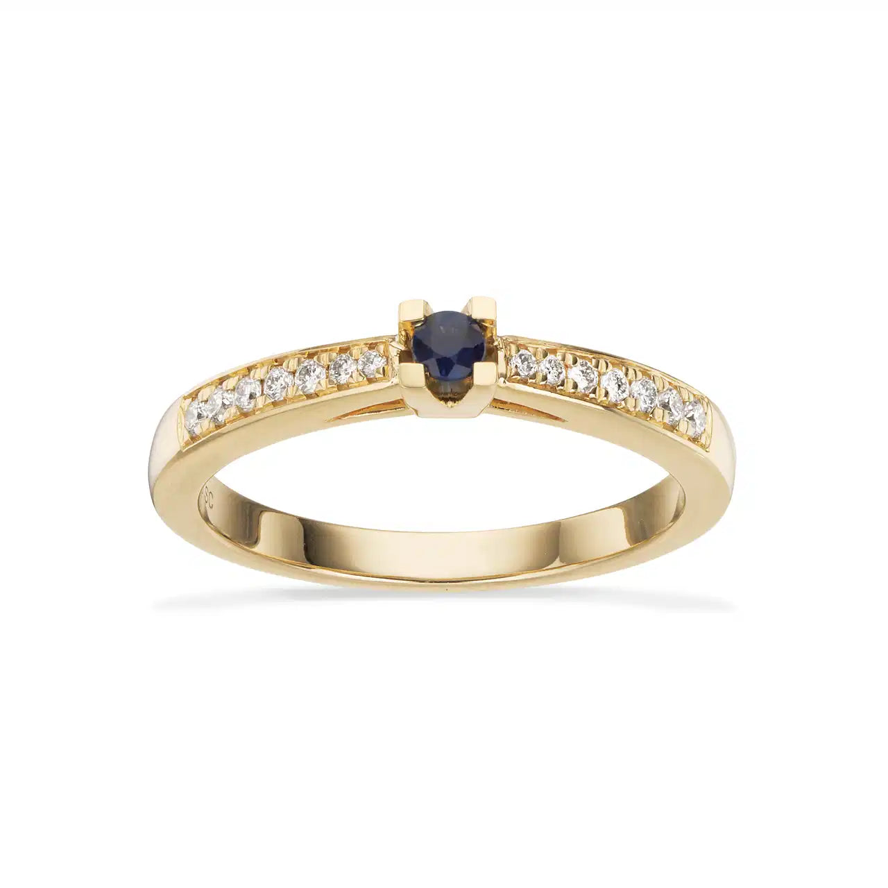 KLEOPATRA QUEEN RING SAFIR+0,12 H-W/SI 14 KT