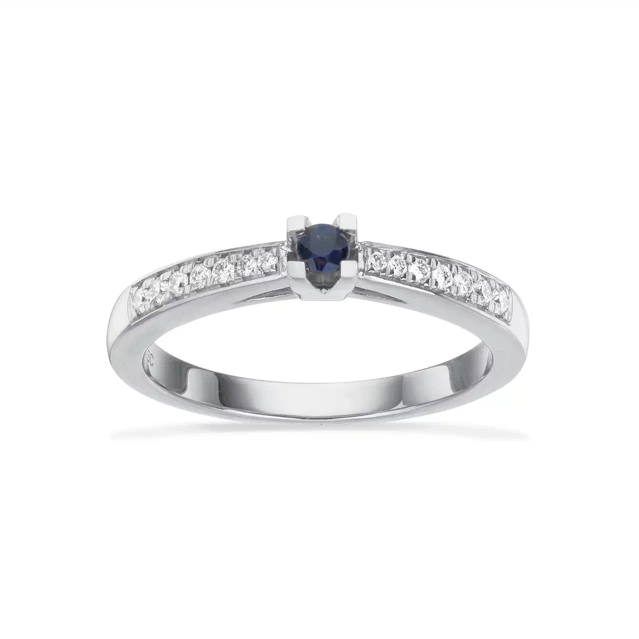 KLEOPATRA QUEEN RING SAFIR+0,12 H-W/SI 14 KT