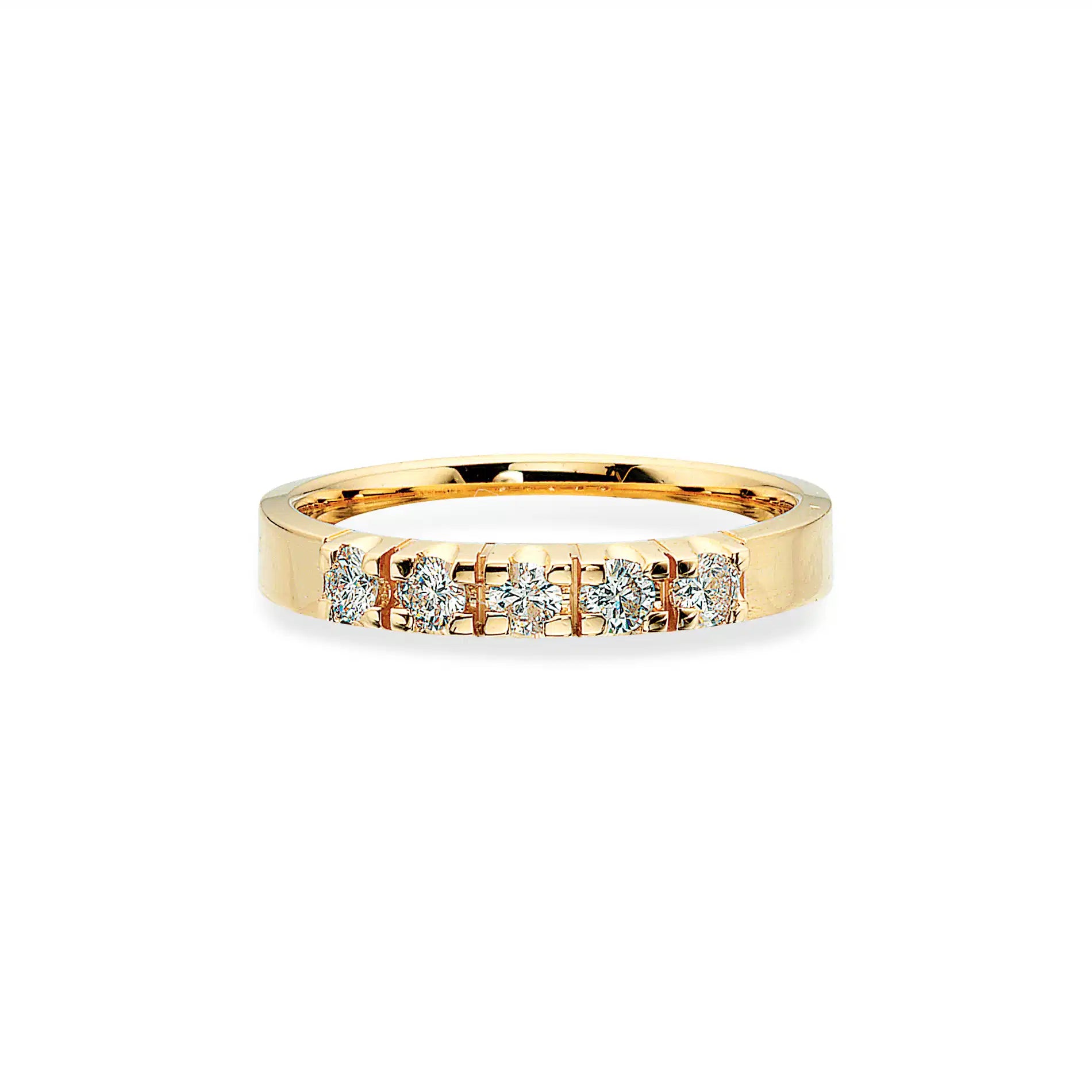 GRACE RING M/GR.14 KT.RD.5X0,07 H-W/SI