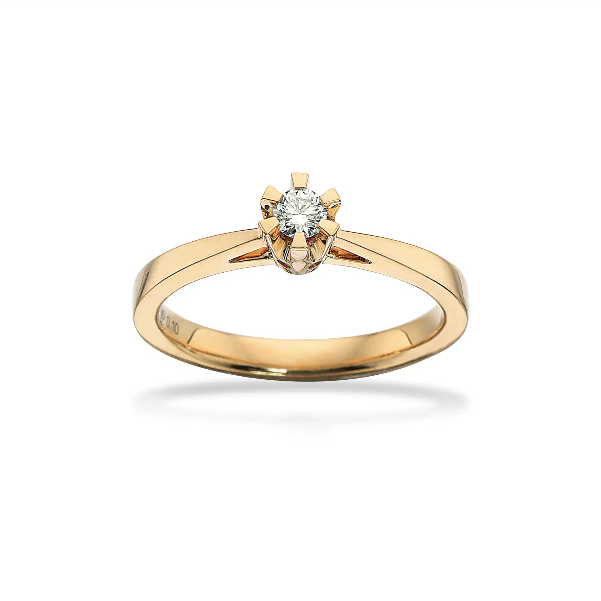 14KT RING PRINSESSE 0,10 W.VVS