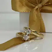 14KT RING PRINSESSE 0,35 W.VVS
